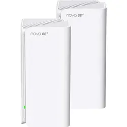 Tenda Nova MX21 Pro Wi-Fi 6E Mesh WLAN System - AXE5700 Tri-Band - WLAN-Mesh-System mit 6G-Band, schnelle Abdeckung von bis zu 360m², ideal für ein stabiles Smart Home und nahtloses Roaming für mehr als 200 Geräte.