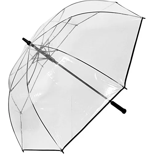 PureDay Golfschirm Automatik XXL 124cm - transparent - Stockschirme, extra großer Luxus-Partnerschirm für zwei Personen mit Automatik, ideal für optimalen Schutz bei jedem Wetter und perfekt für Friseurbesuche.