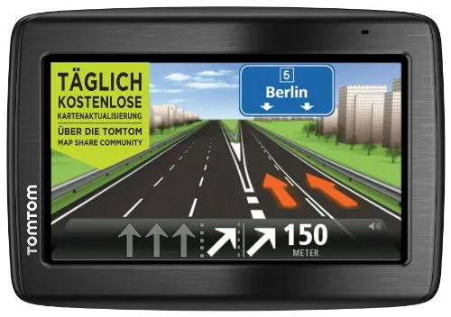 TomTom Via 130 Europe Traffic Navigationssystem - In Dash GPS-Navigation für Autos mit 11 cm Touchscreen, IQ Routes für schnellere Routen und Bluetooth-Freisprechen für sicheres Fahren.
