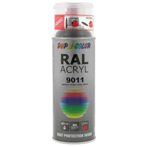 Dupli Color RAL-Lack RAL ACRYL RAL 9011 graphitschwarz glänzend 400 ml 710612