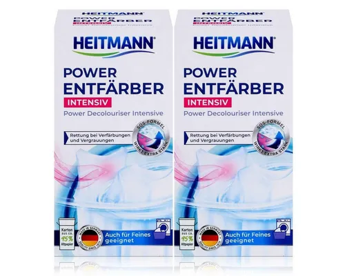 HEITMANN Heitmann Power Entfärber Intensiv 250g (2er Pack) Spezialwaschmittel