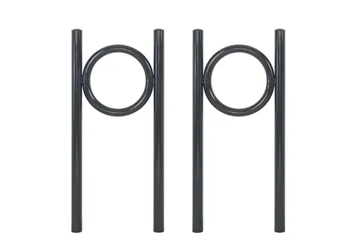 TRUTZHOLM Fahrradständer 2er Set - Beidseitiger Fahrradanlehnbügel aus pulverbeschichtetem Stahl - Fahrradhinterbauständer aus robustem, rostfreiem Stahl, ideal für sicheres Abstellen von 2 Fahrrädern. Wetterbeständig und platzsparend, perfekt für öffentliche Plätze und private Grundstücke.