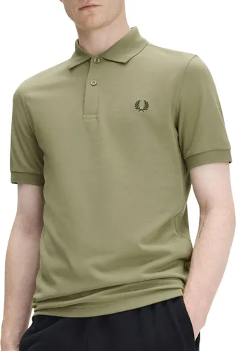 Fred Perry Poloshirt einfarbig grün Baumwolle