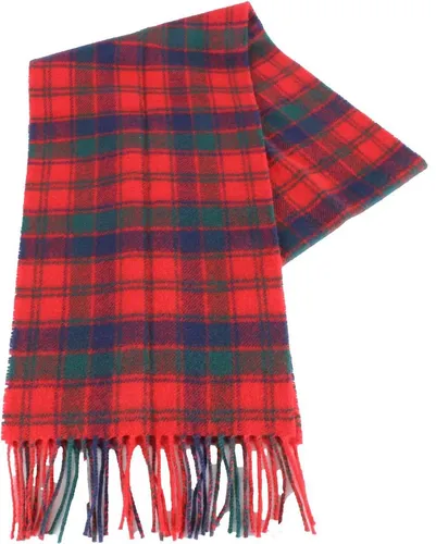Locharron of Scotland Unisex Tartan Wolle Schal - rot