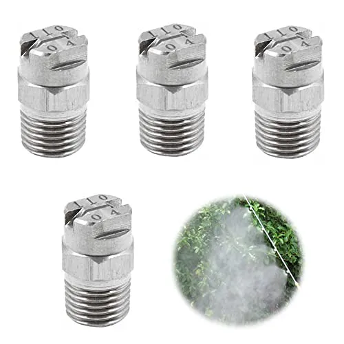 XCSJ 4 Stück Hochdruckreiniger Oberflächenreiniger Düse, 110 Grad, 1.3mm Öffnung Sprühspitze, 1/4'' Gewindeanschluss, Hochdrucksprühdüse Hochdruck Für Wasser Besen Und Unterbodenreiniger