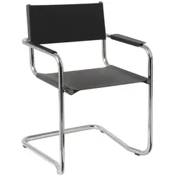 Livetastic Schwingstuhl Schwarz mit Chromgestell