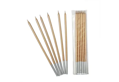 Frau WUNDERVoll Muffinform 24 Geburtstagskerzen gold, (24-tlg)