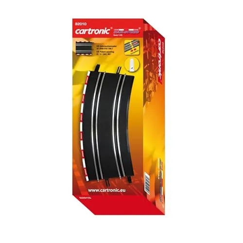 Cartronic Car-Speed Looping 90°, 2-spurig (4 Looping Schienen), Maßstab 1:43 - Zubehör für Cartronic Car-Speed Autorennbahn - für Kinder ab 6 Jahren