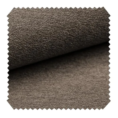 novely® MOERS - Feiner Bouclé-Polsterstoff - Robuster Möbelstoff - Pflegeleichte Meterware 1lfm | Farbe: 04 Braun