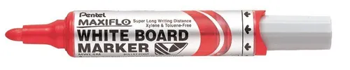 Pentel MWL5M-BO Whiteboard Marker Maxiflo - Rundspitze 2.5 mm, rot, innovatives Pumpsystem für frische Tinte und bis zu 3x längere Schreibleistung