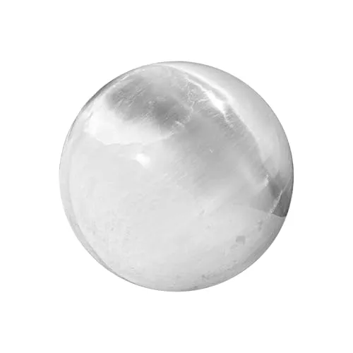 NKlaus Selenit Kugel 5-6 cm – Heilstein für Reiki, Chakra-Harmonisierung & Meditation, ideal für spirituelle Reinigung, Feng Shui & Edelstein-Therapie