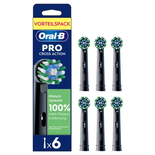Oral-B Pro CrossAction Aufsteckbürsten - Innovative X-förmige Borsten für gründliche Zahnreinigung. Die Indikator-Borsten zeigen den optimalen Wechselzeitpunkt an. Kompatibel mit vielen Oral-B Zahnbürsten für effektive Pflege.