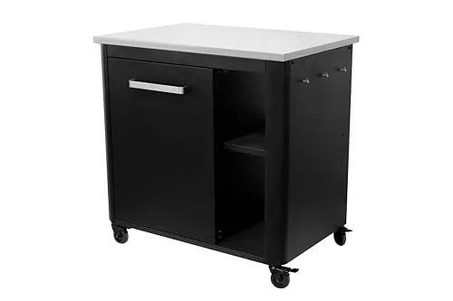 Cozze Außentisch 90 mit Edelstahl-Arbeitsplatte