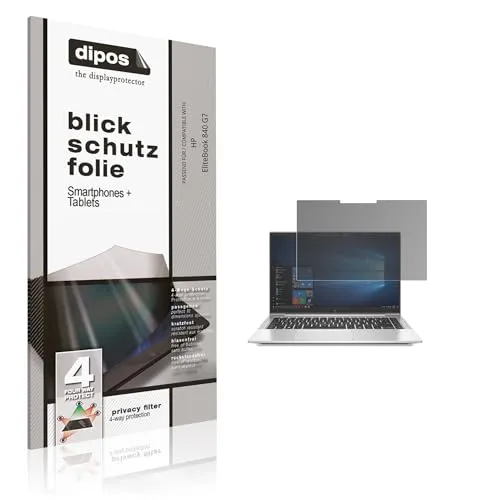 dipos I Blickschutzfolie kompatibel mit HP EliteBook 840 G7 Display-Schutzfolie matt mit 4-Wege Sichtschutz-Effekt