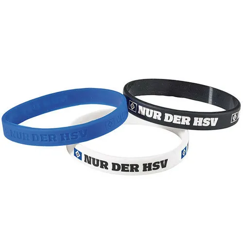 HSV Armbänder 3er Set Nur der HSV Hamburger SV Armband Logo Fanartikel Silikon