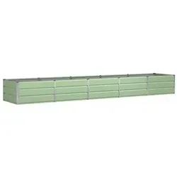 vidaXL Pflanzkübel Grün 400 x 80 x 45 cm aus Stahl - Moderner Pflanzkübel aus robustem Stahl und Kunststoff, ideal für drinnen und draußen. Das minimalistische Design passt perfekt zu jedem Einrichtungsstil und bietet deinen Pflanzen ein stabiles Zuhause.