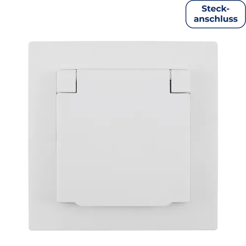 SCHUTZKONTAKT-STECKDOSE MCPOWER FLAIR 250V/16A, UP, IP44, STECKANSCHLUSS, weiß