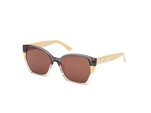 Guess Sonnenbrillen GU7912 41E Gelb Braun Damen - Sportbrillen für Unisex Erwachsene, stylische Schmetterlingsform mit UV400 Schutz für höchste Sicherheit und Trendbewusstsein.