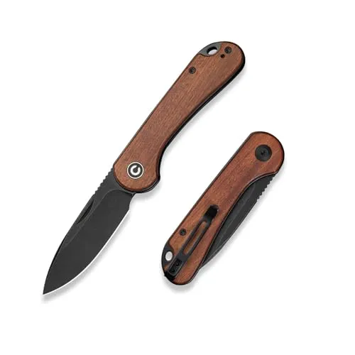 CIVIVI Elementum Slip Joint Taschenmesser Klappmesser 7,52 CM 14C28N Klinge Guibourtia-Holz Griff, Outdoor EDC-Messer C18062AJ-3