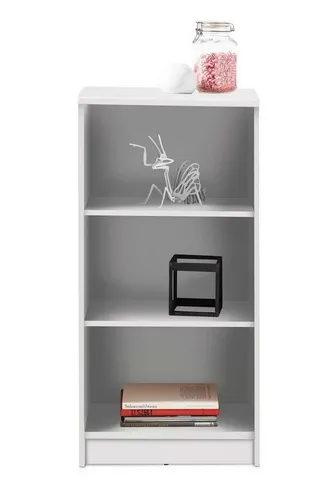 Bücherregal OPTIMUS, Weiß, 54 cm breit, 111 cm hoch - Stylisches Bücherregal in Weiß mit 2 höhenverstellbaren Einlegeböden, ideal für die flexible Aufbewahrung von Ordnern und Büchern.