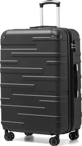 COOLIFE Hartschalen-Koffer Dunkelgrau 77cm mit 4 Rollen