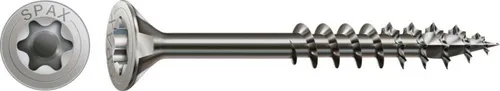 SPAX Edelstahlschraube 4,5 x 60 mm - 150 Stück - Edelstahl Senkkopfschrauben mit Teilgewinde und T-STAR plus T20, ideal für langlebige und rostfreie Verbindungen in Bauprojekten.