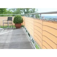 Floracord Balkonverkleidung Sisal 75 cm x 500 cm - Balkonsichtschutz aus wetterfestem Polyester, ideal als dekorativer Sichtschutz und Windschutz für Balkon oder Terrasse, einfache Montage dank vorgefertigter Metallösen.