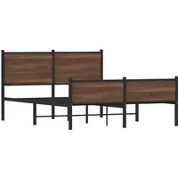 Metallbett vidaXL – Stabiler Bettrahmen für Doppelbett - Betten für Erwachsene aus robustem Stahl, ideal für ein modernes Schlafzimmer. Das Metallbett bietet eine langlebige Konstruktion und elegantes Design.