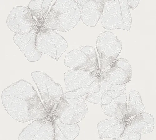 Jette Vliestapete Livingwalls Grau Weiß Floral 959883