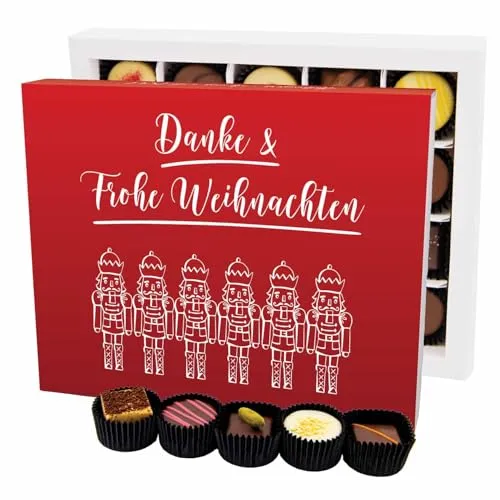 Hallingers Genuss Manufaktur Pralinen Geschenk Weihnachten – ohne Alkohol, handgemacht aus Premium Edelkakao, edle Geschenkdose 