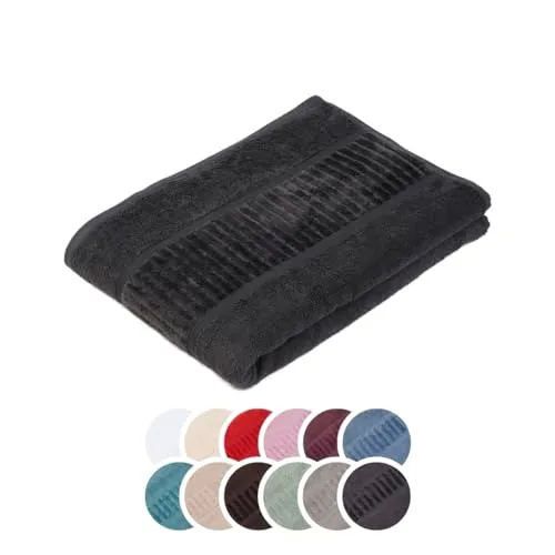 liebling Duschtuch Bio Baumwolle, Serie Organic, 500 gr. / m², 70 x 140 cm, 60 Grad, saugstark, schnelltrocknend, Farbe: Anthrazit