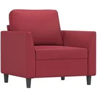 vidaXL Relaxsessel Weinrot, Gepolsterter Fernsehsessel - Ohren- & Armlehnensessel mit langlebigem Kunstleder, schmutzabweisend und leicht zu reinigen. Bequem gepolstert für entspanntes Sitzen und ein modernes Design, das zum Blickfang in deinem Wohnzimmer wird.