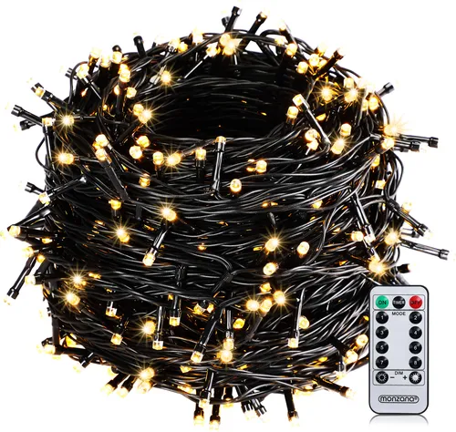 MONZANA® 600 LED Lichterkette 60m mit Fernbedienung in schwarz von Monzana