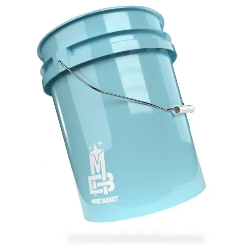 MAGIC BUCKET | Wascheimer für Auto Handwäsche Baby Blau | 5 US GALLONEN ca. 20 Liter | kompatibel mit Grit Guard, Detail Guardz Dirt Lock, Chemical Guys Dirt Trap, Gamma Lids