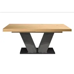 Mäusbacher Esstisch Komfort 2.0 mit V-Gestell - Esstisch mit modernem V-Gestell, ausziehbar von 160 auf 260 cm, ideal für gesellige Runden und flexible Raumnutzung.