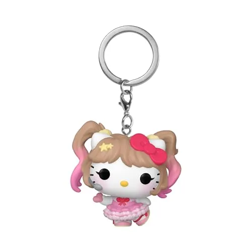 Funko Pop! Keychain: Hello Kitty - Hello Kitty KPop! - Neuartiger Schlüsselanhänger - Vinyl-Minifigur Zum Sammeln - Strumpffüller - Geschenkidee - Offizielle Handelswaren - Anime Fans - Minifigur