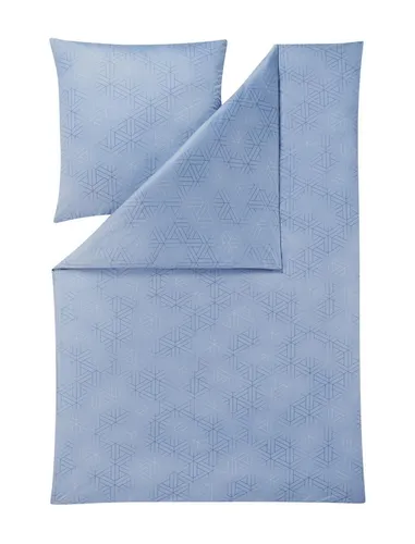 Estella Bettwäsche Pippa, Blau, 155x220 cm - Bettwäsche aus 100% Baumwolle mit bügelfreier, atmungsaktiver und hautfreundlicher Oberfläche. Ideal für Allergiker und pflegeleicht – waschbar bis 60°C und trocknergeeignet.