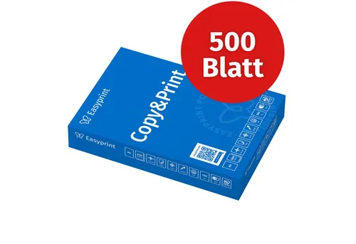 Easyprint Drucker- und Kopierpapier Kopierpapier 500 Blatt A4 Premium Hochweiß CIE 160 Testsieger PEFC