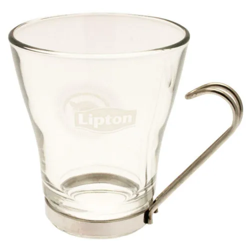 Lipton Eistee Glas Trinkglas Wasserglas Teeglas Glastasse Henkeltasse 180 ml