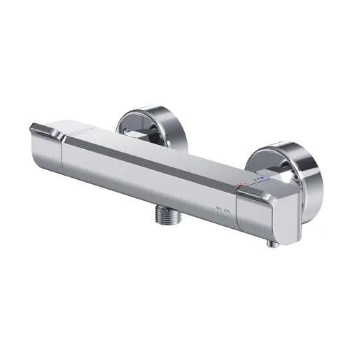 FNA40000 Flash Thermostatischer Duschmischer - Duscharmaturen mit eleganter Gestaltung und ergonomischem Griff, ideal für Haushalte mit Wasserdruckschwankungen. Die thermostatische Regelung sorgt für konstant angenehme Wassertemperatur.