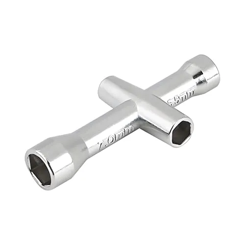 Dilwe Kreuzschlüssel, | 5.5mm-7mm | Ringschlüssel | Universelle ​Zubehörwerkzeuge für Schraube und Mutter M2 / M2.5 / M3 / M4 für Modellbau/Familie/Outdoor usw.