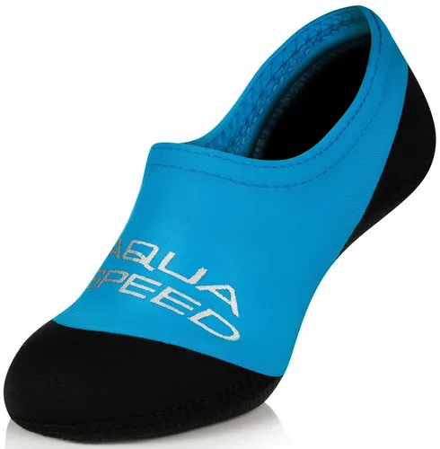Aqua Speed Strandsocken Kinder 34/35 – Wärmend & flexibel für kleine Füße Wasserschuh (Aqua-Wassersocken mit Grip-Sohle – stabil & schnelltrocknend, Neopren Wassersocken Schwimmaccessoires) Neopren-Socken in Blau – Rutschfest & elastisch