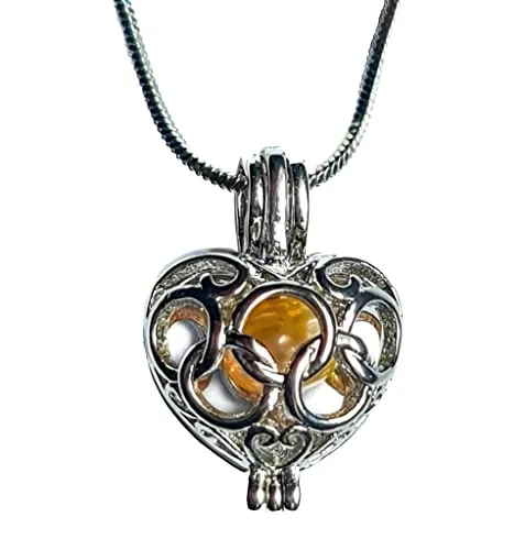 Kremers Schatzkiste Wunschperle Halskette Set - Echte Muschel Liebesperle Silberkette mit Geschenkbox Magisches Schmuckgeschenk für Frauen Liebe & Glück Wunschperle Halskette mit Anhänger + Muschel