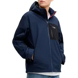 JACK & JONES Male Softshell Jacke - Bequeme und stilvolle Jacke - Regular Fit Softshell Jacke mit Kapuze, ideal für wechselhaftes Wetter. Hergestellt aus 50% recyceltem Polyester für nachhaltigen Tragekomfort.