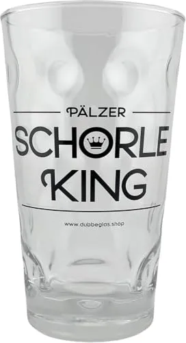 Pälzer Schorle King Dubbeglas 0,5 L - Pfalz Schorleglas für den König