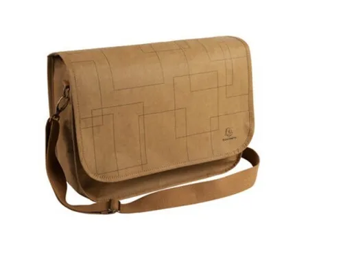 Exacompta Umhängetasche Eterneco 17650E - Wasserfeste Notebooktasche - Schutz für Laptops bis 15 Zoll, aus pflanzlichen Materialien, reiß- und wasserfest. Ideal für umweltbewusste Nutzer, mit verstellbarem Schultergurt und praktischem Magnetverschluss.