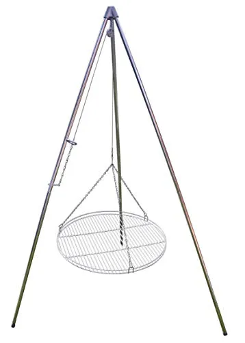 Huber Grillgeräte Schwenkgrill MG 600 - Schwenkgrill für Holzkohle mit 60 cm Durchmesser, ideal für gesellige Grillabende im Garten.