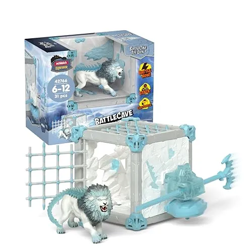 Eldrador Creatures BattleCave Eislöwe - Spannende Spielfigur - Entdecke den Eislöwen aus der Eldrador-Serie! Ideal für kreative Rollenspiele und Abenteuer ab 6 Jahren. Perfekt für Jugendliche und Schulkinder.