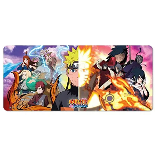 Naruto Gaming Mousepad - XXL Schreibtischunterlage - Ideal für Gamer und Schreibtischliebhaber! Schützt Ihren Arbeitsplatz und bietet eine große Fläche von 80x35 cm. Offiziell lizenziert mit Echtheitssiegel. Entdecken Sie weitere Artikel in unserem Amazon-Shop.