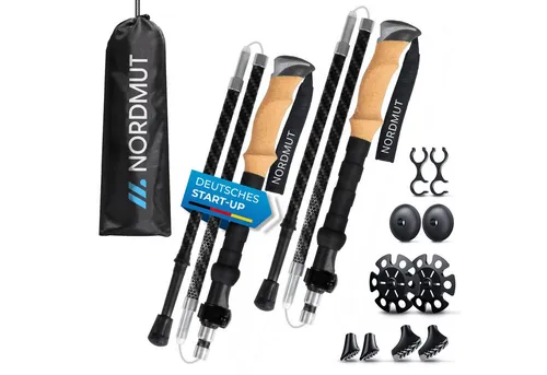NORDMUT® Faltbare Carbon-Wanderstöcke – ultraleicht und stabil